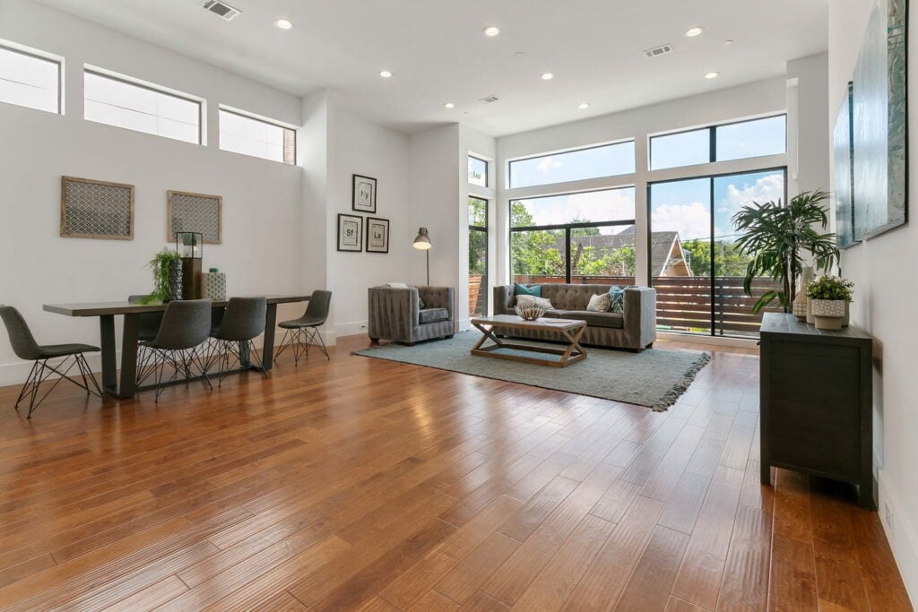 living room real estate photography houston
