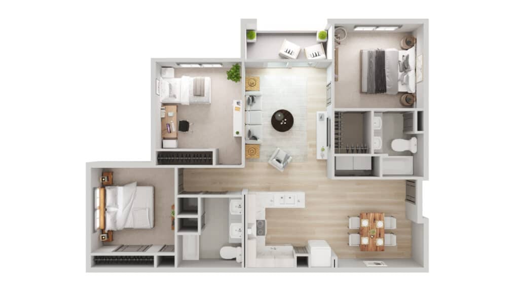 Example of 3D floor plan